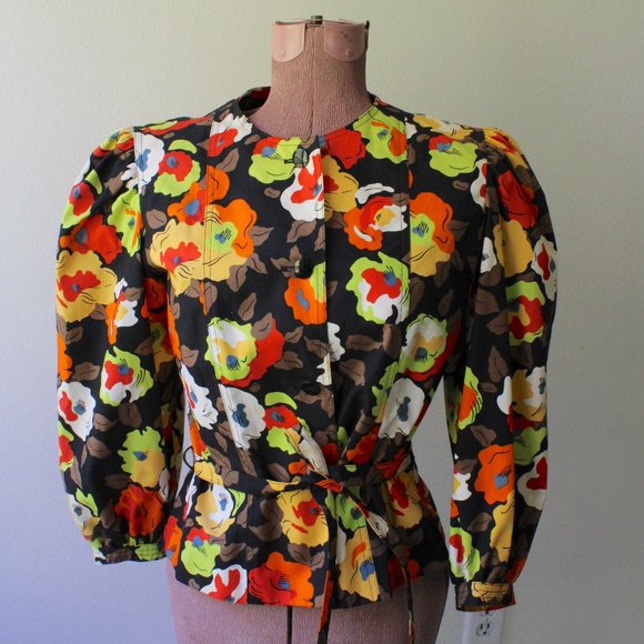 Doudoune Oversize Guy Laroche Vintage Années 80 - Taille 38, Noir, Fourrure, Acrylique